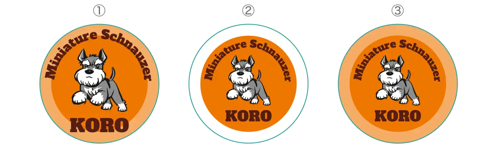 デザインは似ているが完成が異なる缶バッジのデザイン