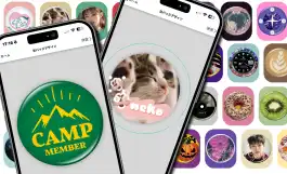 AirPriでオリジナルデザインの缶バッジを作成しようとしている