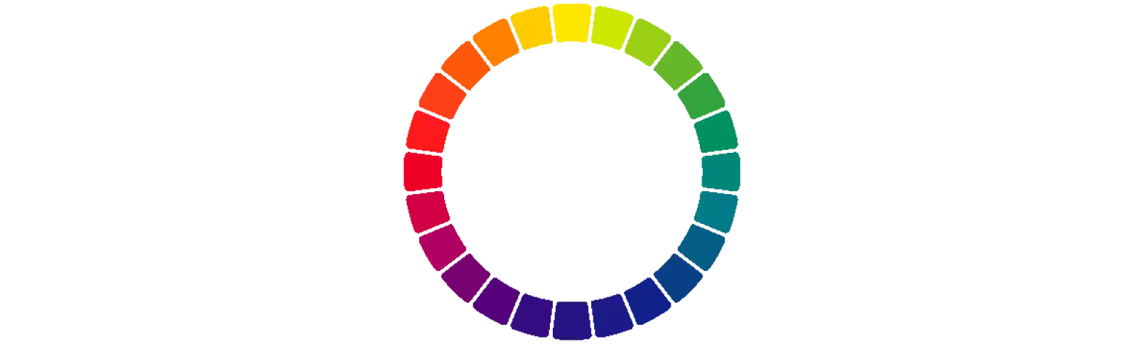 文字の縁取りの時に参考になる色相環