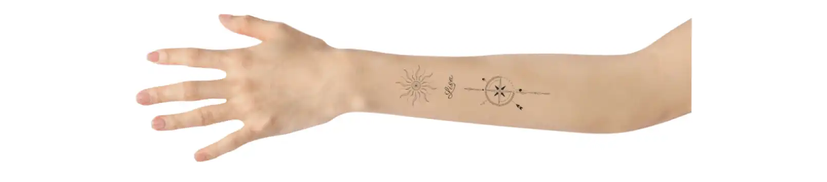 タトゥーシールの背景色はお肌の色になる