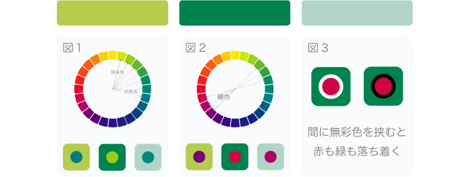 緑系のグッズとの配色