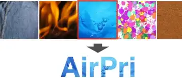 AirPriにあらかじめ用意してある画像で文字にマスクをかけた