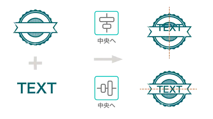AirPriは中央揃えができる