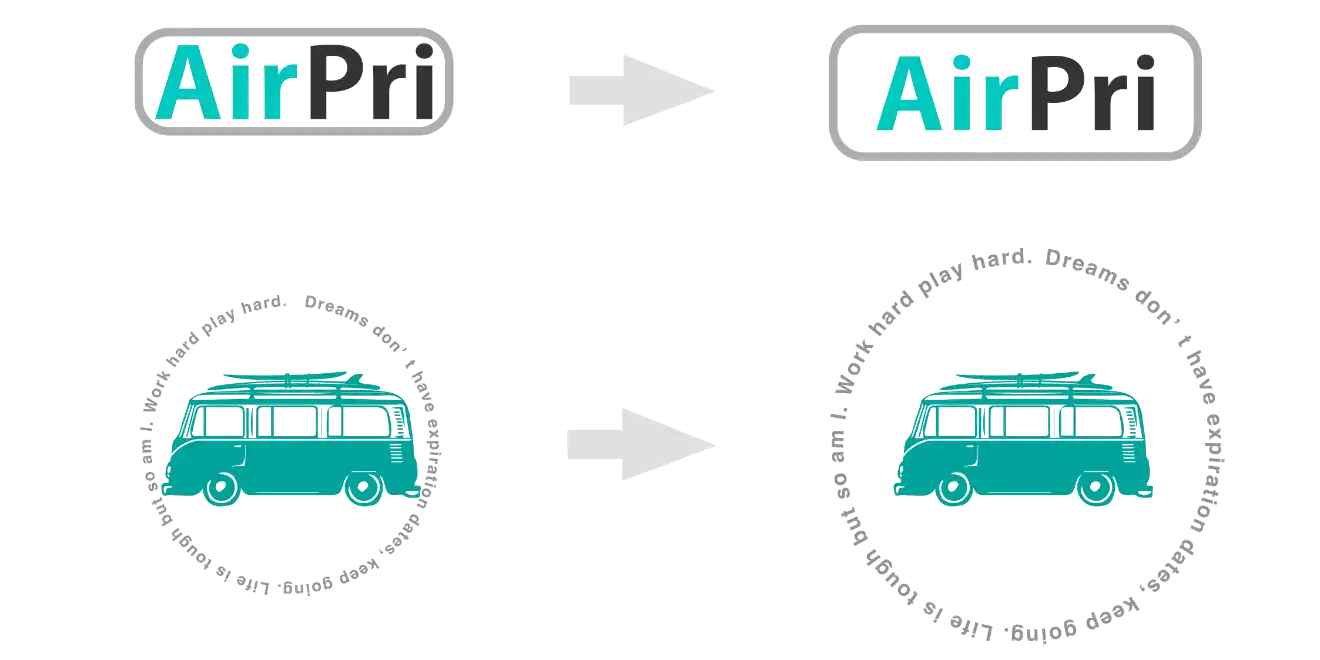 AirPriでデザインでイラストと文字の間の余白を考える