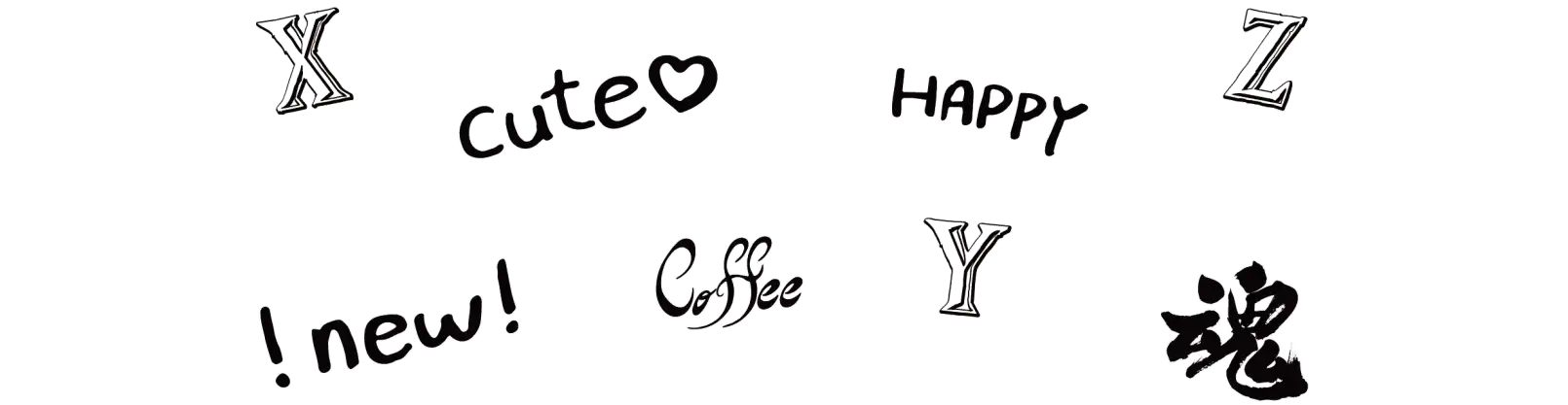 AirPriにあるレタリングデザインのタトゥーシール