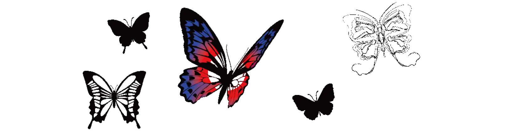 AirPriにある蝶のデザインのタトゥーシール