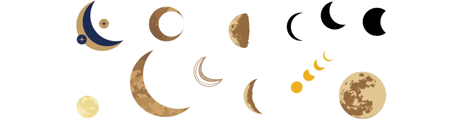 AirPriにある月のデザインのタトゥーシール