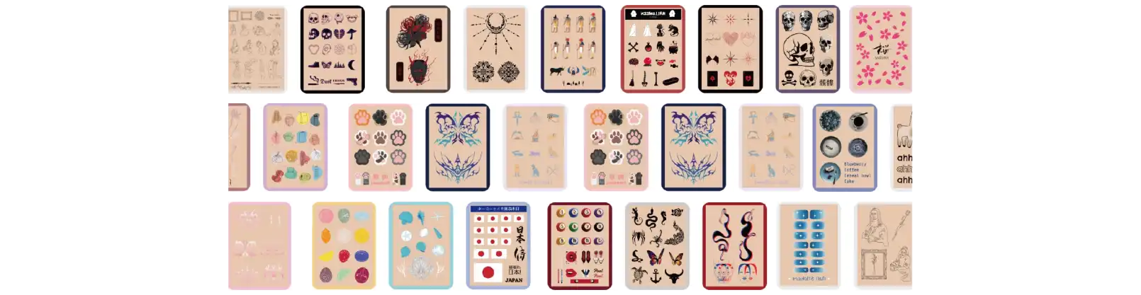 AirPriに豊富にあるタトゥーシールのデザインテンプレート