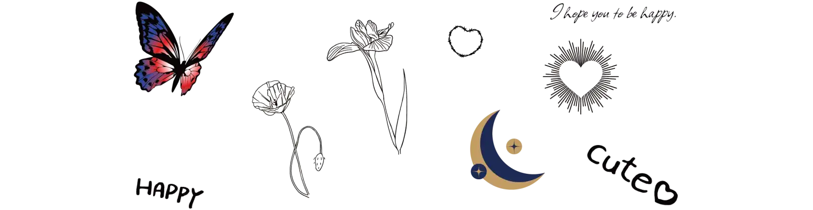 AirPriのタトゥーシールにもできるオシャレなイラスト