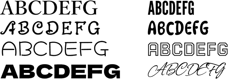 もともとフォントによって字間が異なっている