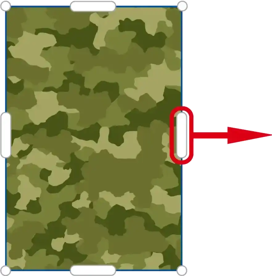 AirPriのパターンは辺を持って外側に持っていくと伸びる