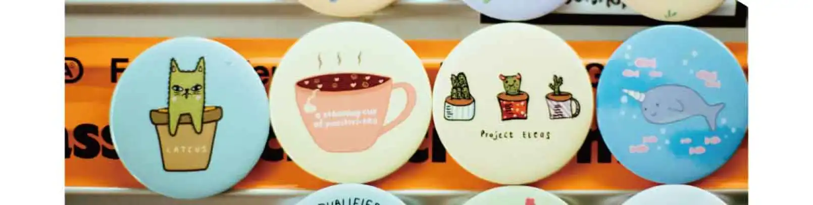 缶バッジの大きさを統一してすっきり見せる