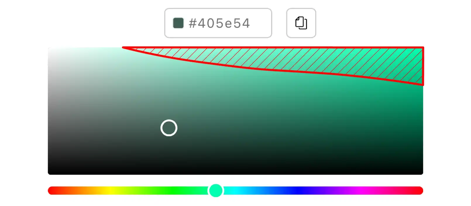 赤い車線エリアは色が変わりやすい場所