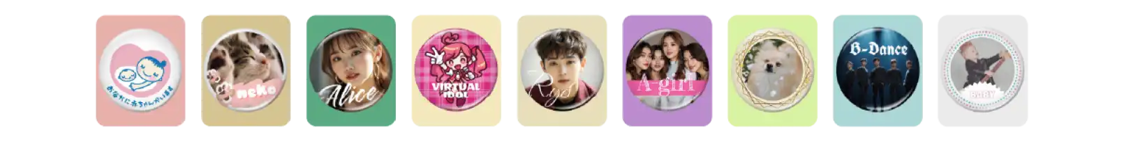 AirPriのデザイナーが作成したオリジナル缶バッジのテンプレートデザイン