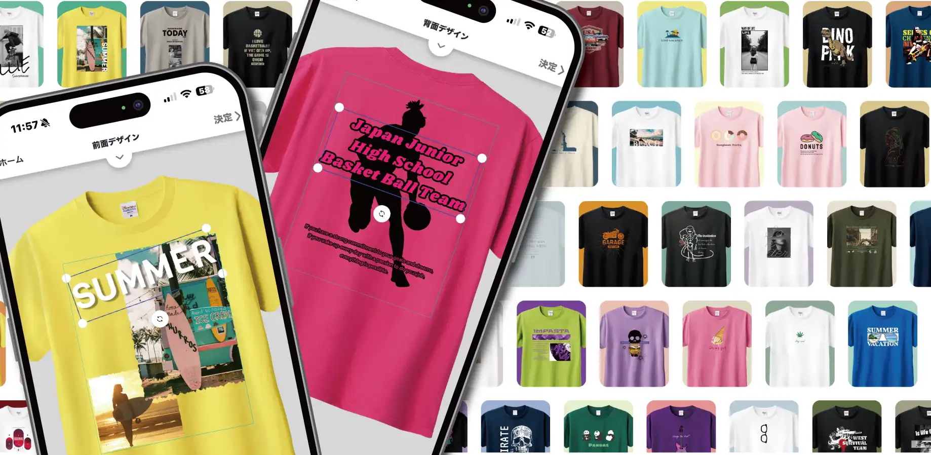 Tシャツ作成アプリのAirPriで作成したオリジナルTシャツのデザイン