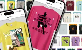 AirPriのアプリでオリジナルデザインTシャツを作成している