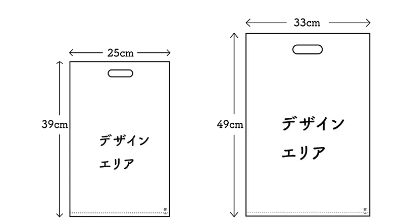 AirPriで扱っているポリ副袋の大きさ