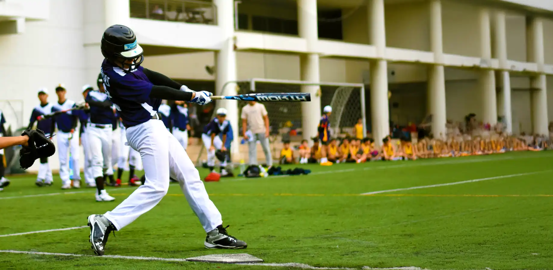 部活タオルを作成した野球部のイメージ