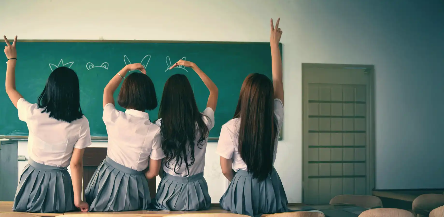 クラスタオルを作成した高校生のイメージ