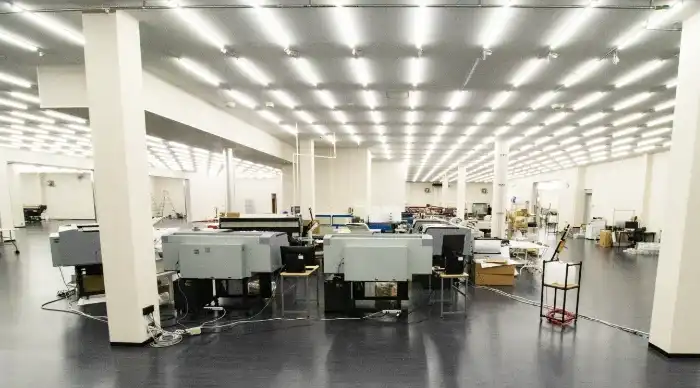 AirPriのTシャツやトートバッグを作る工場の内部