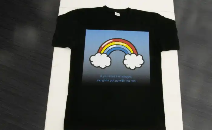 カラーTシャツの熱をとる