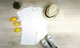 Tシャツの生地素材の厚みを測るイメージ