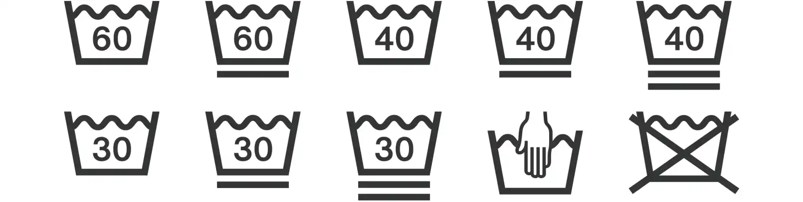 Tシャツなどについている洗濯時に気を付けるマーク