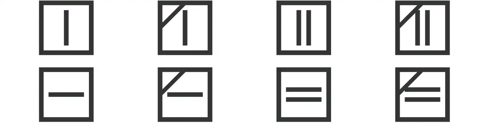 Tシャツなどに付いている干し方の洗濯表示マーク
