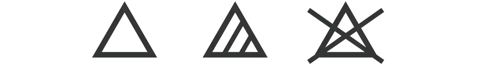 Tシャツなどについている漂白剤についての洗濯表示マーク