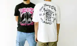 自分で作成したオリジナルデザインのTシャツ