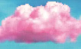 ピクセルで表現したような雲